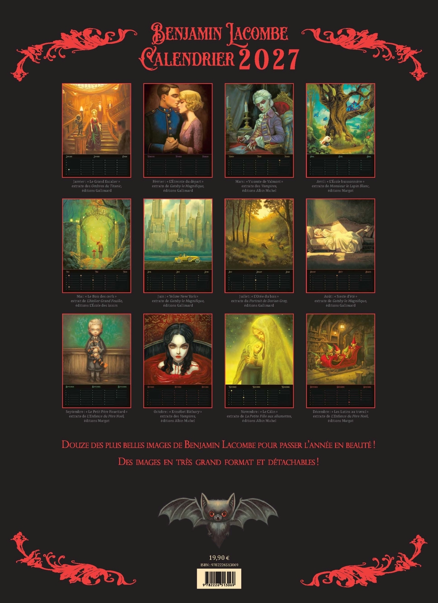 Calendrier 2027 - Benjamin Lacombe - Benjamin Lacombe - ALBIN MICHEL