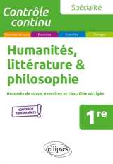 Specialite humanites, litterature et philosophie - premiere - nouveaux programmes
