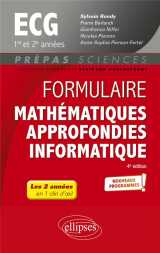 Formulaire mathématiques approfondies - informatique - ecg 1re et 2e années - programme 2022