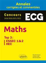 Maths appliquées. ecg. annales corrigées et commentées. concours 2019/2020/2021/2022