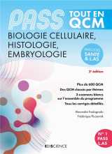 Pass tout en qcm   -  biologie cellulaire, histologie, embryologie  -  pass et l.as (5e edition)