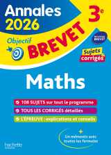 Annales brevet 2026 - maths 3e - sujets et corrigés