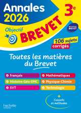 Annales brevet 2026 - tout-en-un 3e - sujets et corrigés