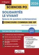 Sciences po - questions contemporaines - solidarités + le vivant - concours commun des iep 2026