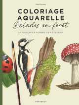 Coloriage aquarelle - balades en forêt