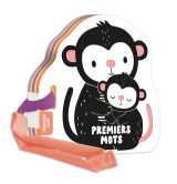 Mon premier livre poussette en noir et blanc - premiers mots