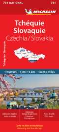 Carte nationale tchéquie, slovaquie / czechia, slovakia