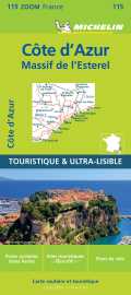 Carte zoom côte d'azur, massif de l'esterel