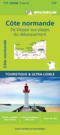 Carte zoom côte normande - de dieppe aux plages du débarquement