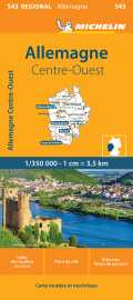 Carte régionale allemagne centre-ouest