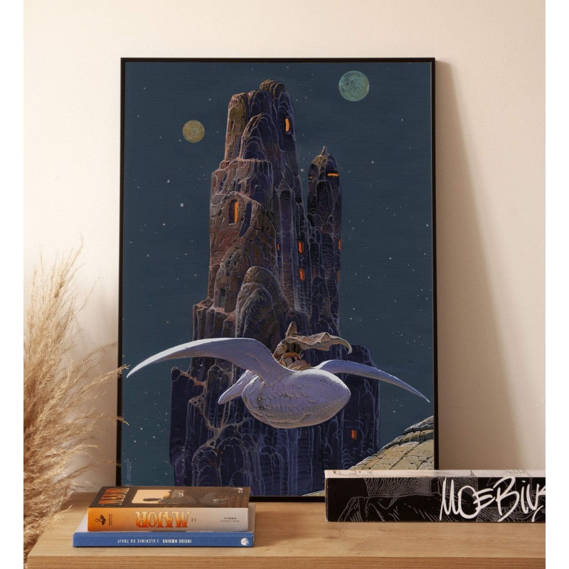 TIRAGE D'ART - JEAN GIRAUD MOEBIUS - ARZAK : LE ROCHER